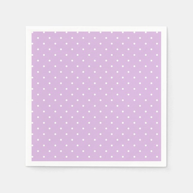 Microprickig vit - Mjuk lila Pappersservett (Framsidan)