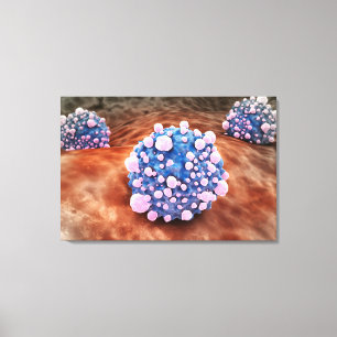 Microscipic beskådar av bukspottkörtel- canvastryck