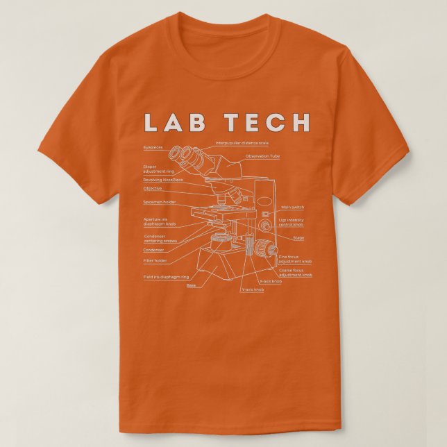 Microscope Science Technician Lab Technician Premi T Shirt (Design framsida)