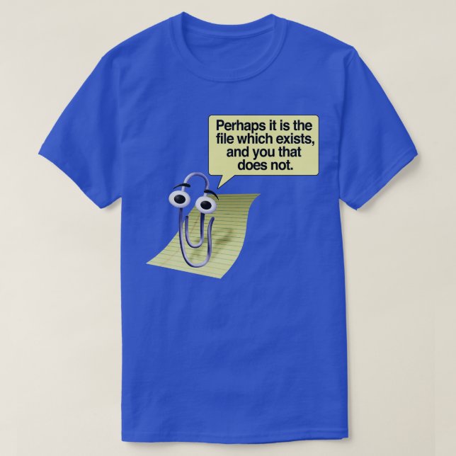 Microsoft Clippy från Retro 90s00s kanske är det e T Shirt (Design framsida)