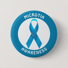 Microtia Blue Awareness Ribbon Knapp
