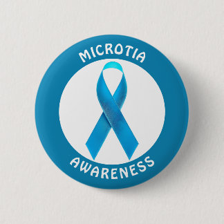 Microtia Blue Awareness Ribbon Knapp
