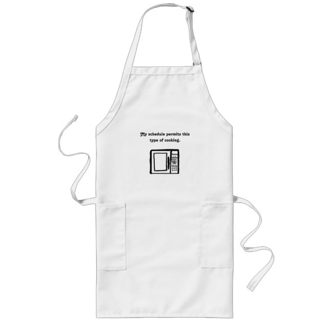 Microwave Doodle Anpassningsbar Apron Långt Förkläde (Framsidan)