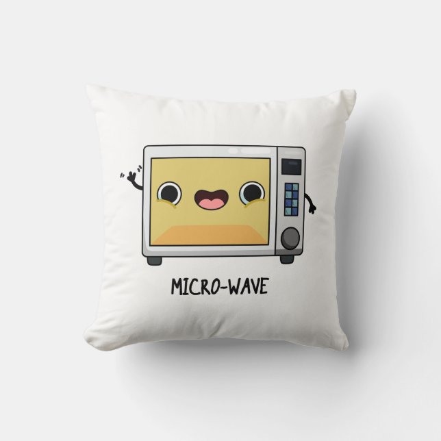 Microwave Funny Pun Kudde (Framsida)