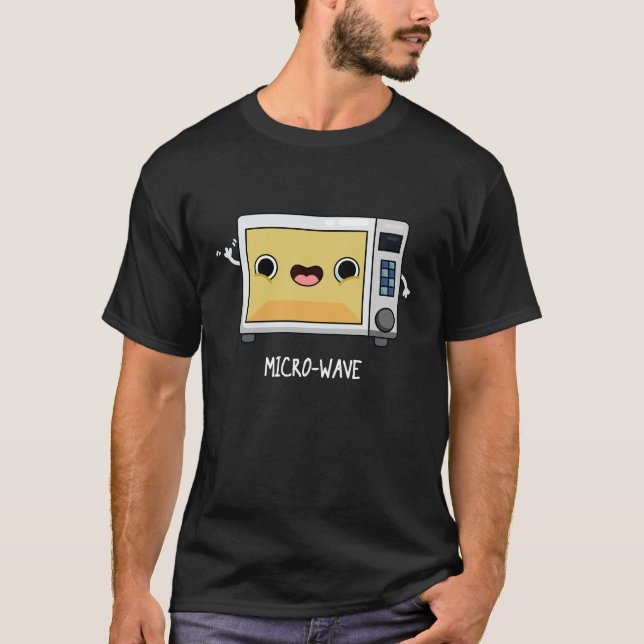 Microwave Funny Pun Mörk BG T Shirt (Framsida)