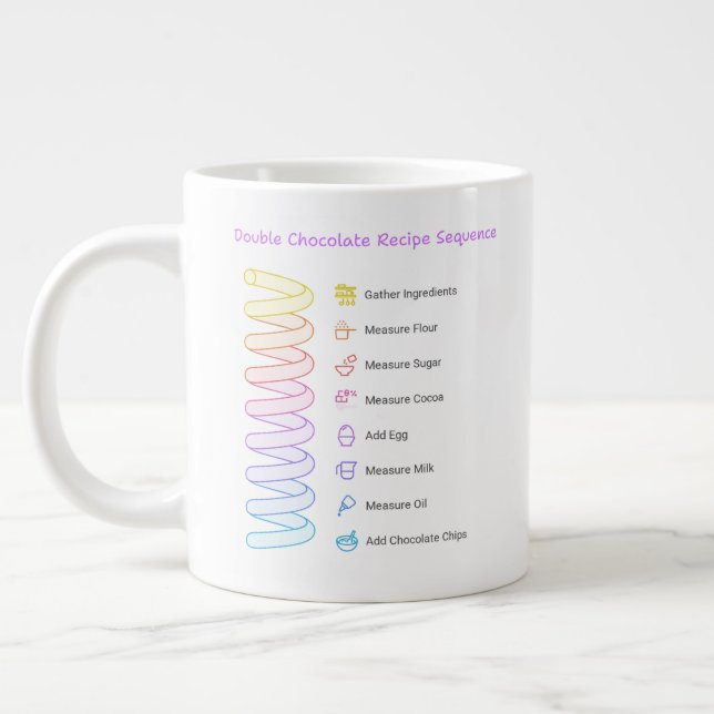 Microwave Mug Cake Kit med chokladrecept Jumbo Mugg (Vänster)