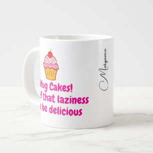 Microwave Mugg för Cake Recipe (Funny Quote & Namn Jumbo Mugg