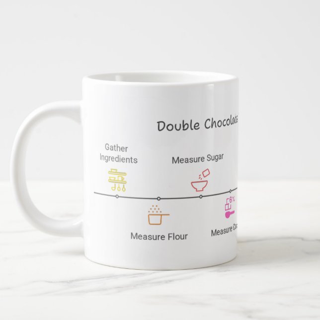 Microwave Mugg med Dubbla Chocolate Cake Recipe Jumbo Mugg (Vänster)