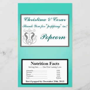Microwave Popcorn Wrapper Seahorse Anchor Turkvois Flygblad