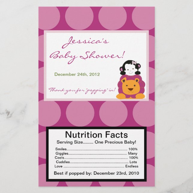 Microwave Popcorn Wrapper Sweet Safari (Framsida)