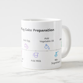 Microwave Säker Mugg med Easy Chocolate Cake Recip Jumbo Mugg