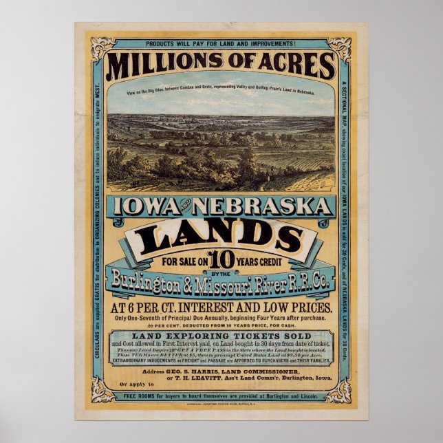 Mid 1800-tal Real Gods Land Poster (Framsidan)