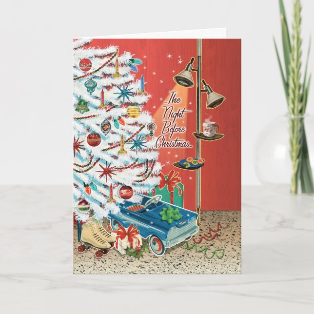 Mid-årshelg före Retro-julkort Helgkort (Framsida)