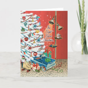 Mid-årshelg före Retro-julkort Helgkort