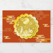 Mid Autumn Festival Guld Moonkaka Måne Rabbit