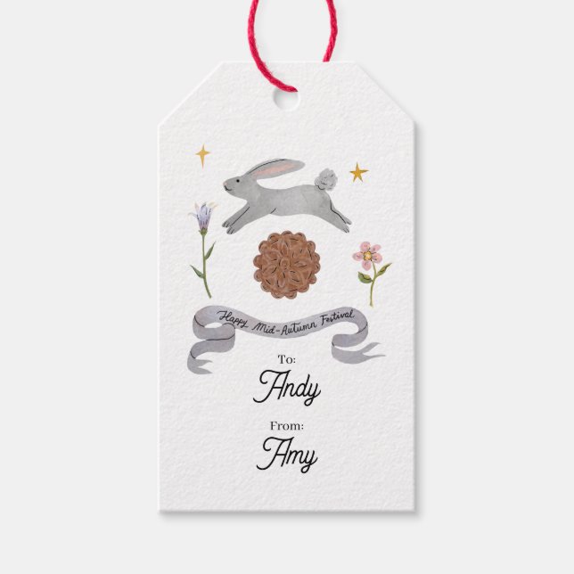 Mid Autumn Festival | Jade Rabbit | Moonkaka Gift Presentetikett (Framsidan)