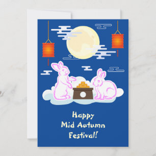Mid Autumn Festival Måne Rabbit Moonkaka Clouds