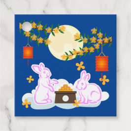 Mid Autumn Festival Måne Rabbit Moonkaka Osmanthus Gåvor Etiketter