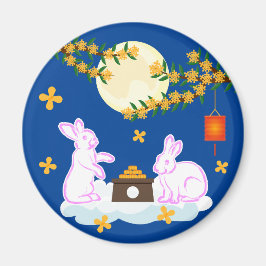 Mid Autumn Festival Måne Rabbit Moonkaka Osmanthus Magnet