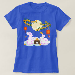 Mid Autumn Festival Måne Rabbit Moonkaka Osmanthus T Shirt