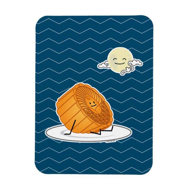 Mid Autumn Festival Måne tårta - månmoonkakor förb Magnet (Vertikal)