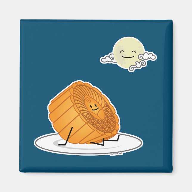 Mid Autumn Festival Måne tårta - månmoonkakor förb Magnet (Framsidan)