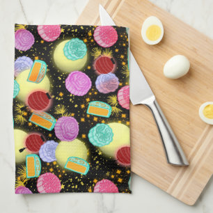 Mid Autumn-festival midnight Kitchen Towel Kökshandduk