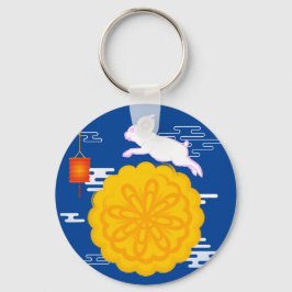 Mid Autumn Festival Moonkaka Jumping Måne Rabbit Nyckelring