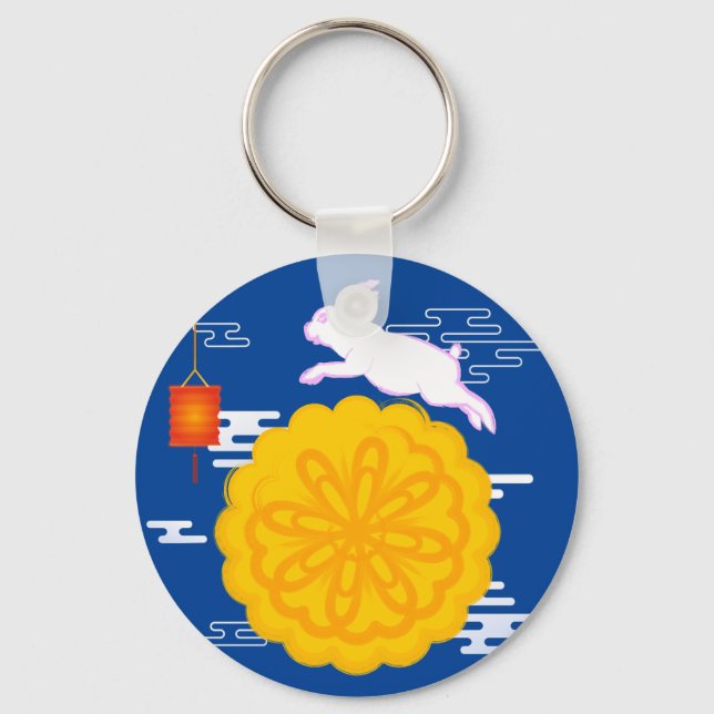 Mid Autumn Festival Moonkaka Jumping Måne Rabbit Nyckelring (Framsida)