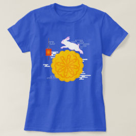 Mid Autumn Festival Moonkaka Jumping Måne Rabbit T Shirt