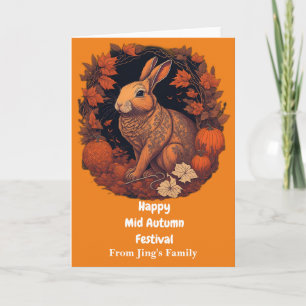 Mid Autumn Festival Rabbit Måne hälsning Kort