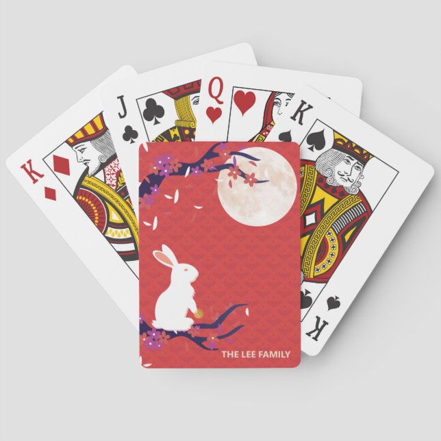 Mid Autumn Festival Rabbit Måne, uppspelningskort Casinokort (Baksidan)