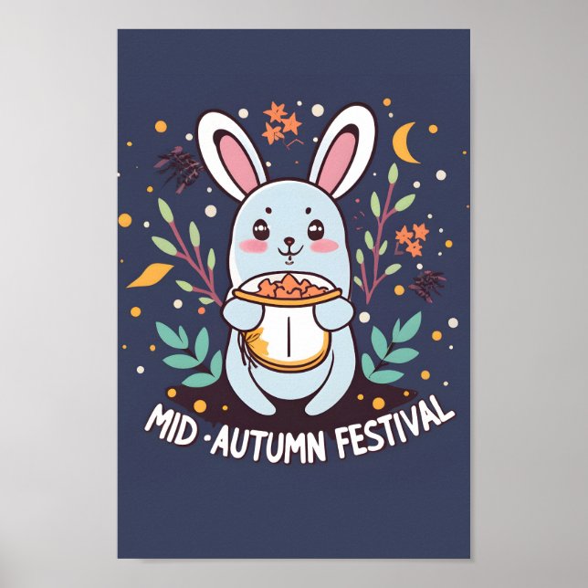 Mid Autumn Festival Rabbit Poster (Framsidan)