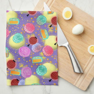 Mid Autumn-festivalen lavender Kitchen Towel Kökshandduk