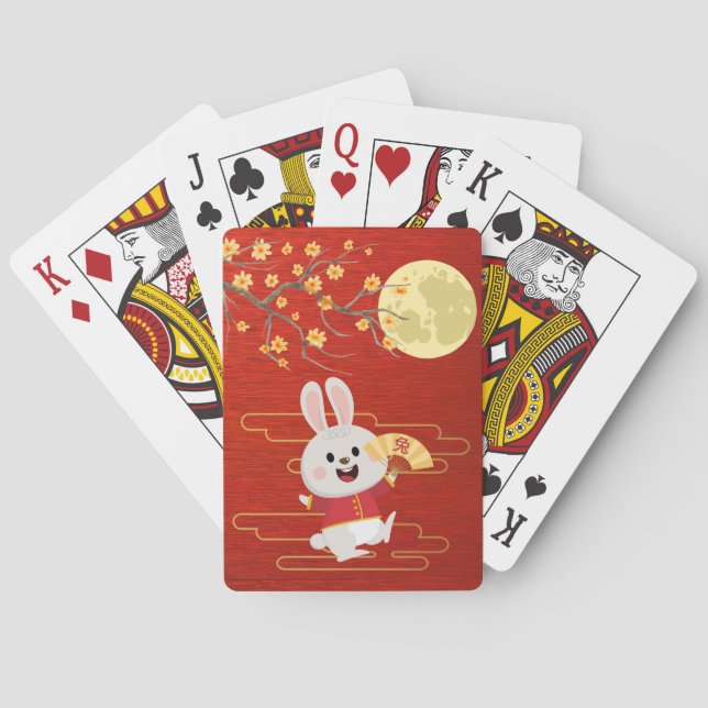 Mid-Autumn Måne Festival Rabbit Casinokort (Baksidan)