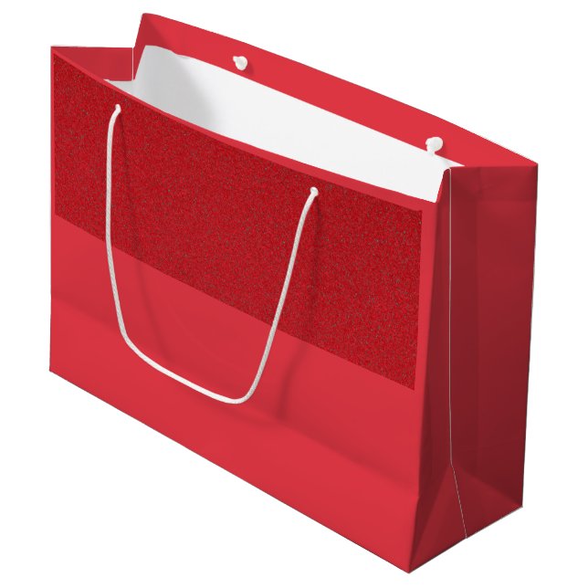 Mid-Band Noise Tomato Red Anpassningsbar Gift Bag (Framsidan Vinklad)