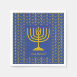 Mid Blue-Anpassade | Chanukah | MENORAH Pappersservett