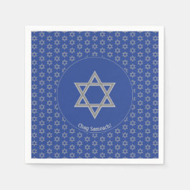 Mid Blue Anpassade STAR OF DAVID Papper Pappersservett