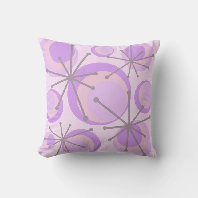 Mid Centres Circles Starbursts Lavender Kudde (Framsida)