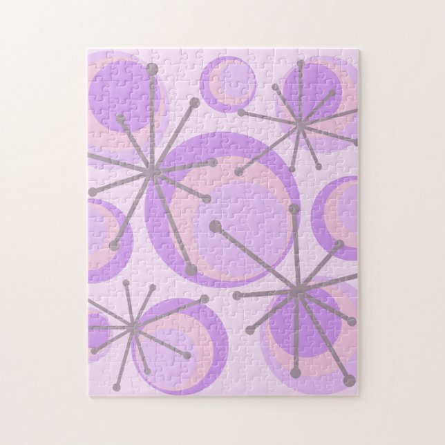 Mid Centres Circles Starbursts Lavender Pussel (Vertikal)