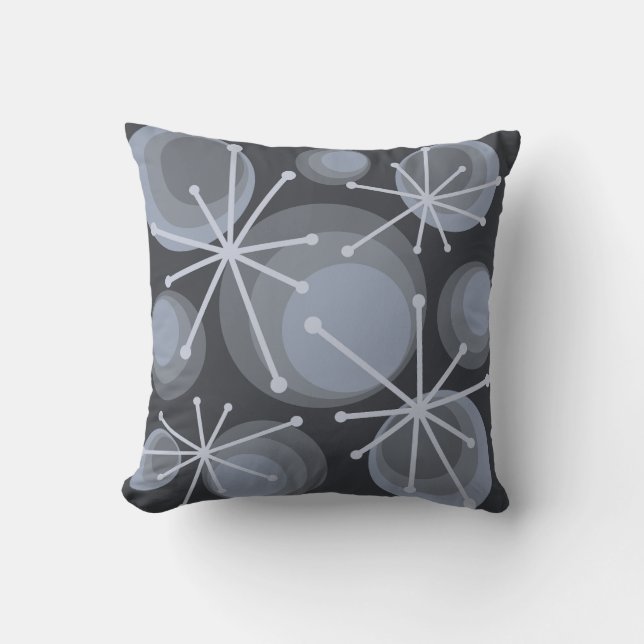 Mid Centres Circles Starbursts Slate Kudde (Framsida)