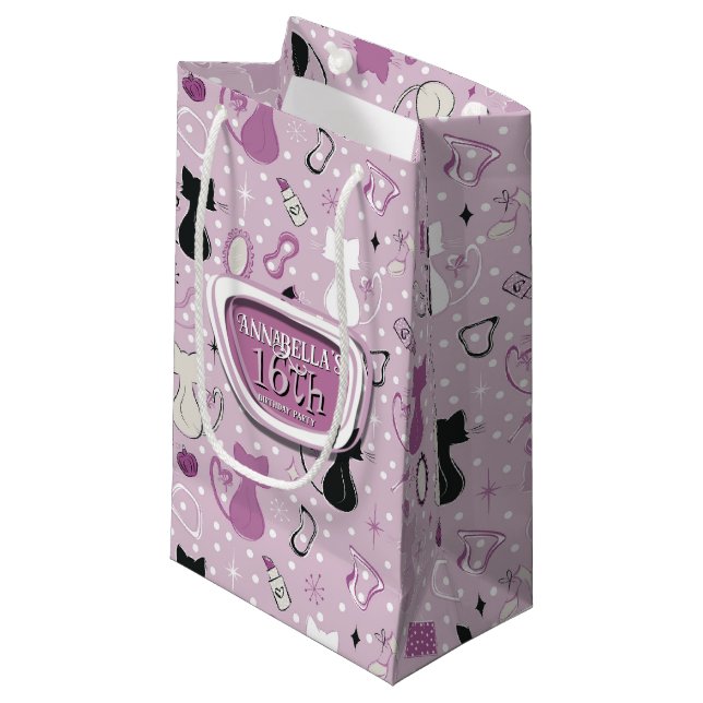 Mid Centres Lila Heart Cats Birthday (Framsidan Vinklad)