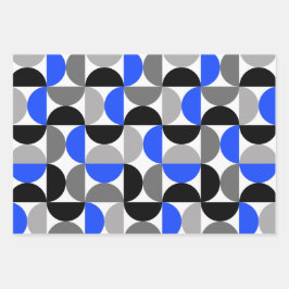 Mid Centres Modern Abstrakt Mönster Blue& Black