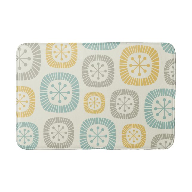 Mid Centres Modern Atomic Age Abstrakt Mönster Badrumsmatta (Framsidan)
