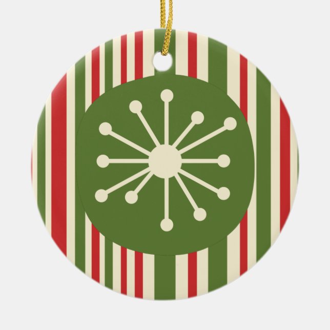 Mid Centres Modern Atomic Dot Retro-jul Julgransprydnad Keramik (Framsidan)