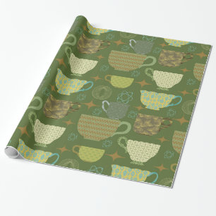 Mid Centres Modern Bright Grönt Tekopp Presentpapper