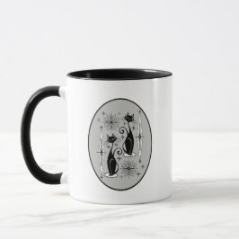 Mid Centres Modern Cats Art Mugg