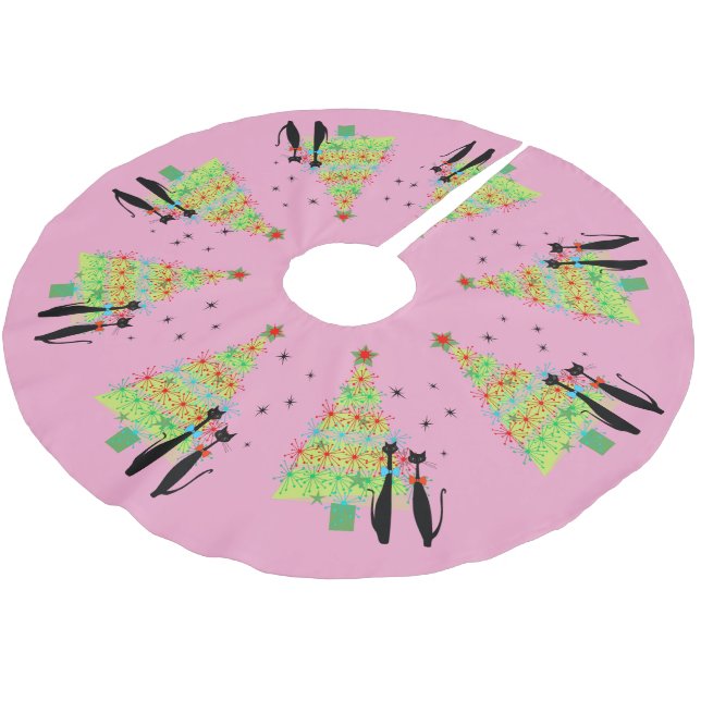 Mid Centres Modern Coola Cat Julgran Julgransmatta Borstad Polyester (Vinklad)