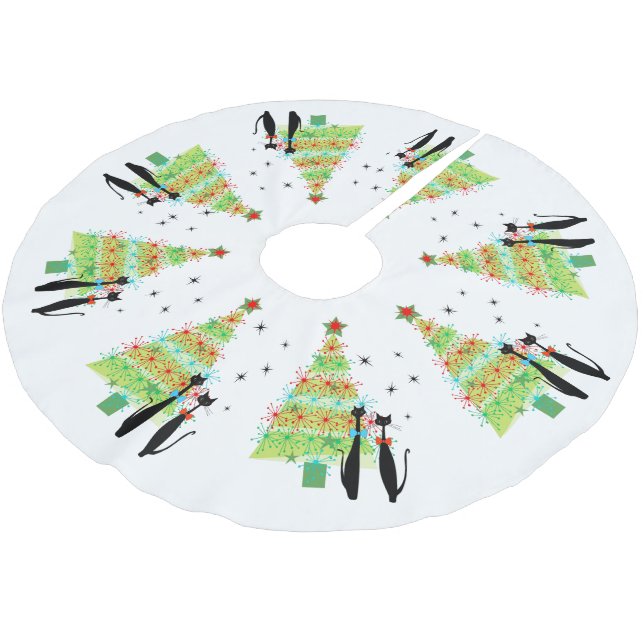 Mid Centres Modern Coola Cat Julgran Julgransmatta Borstad Polyester (Vinklad)