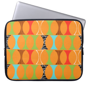 Mid Centres Modern Orange Mönster Laptop sleeve
